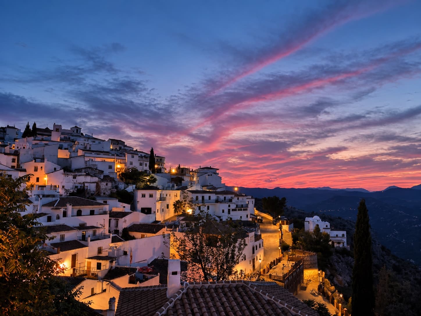 The hilltop village of Comares.